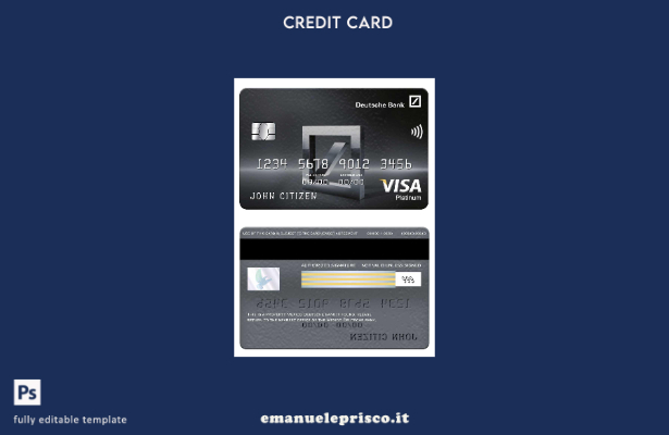 stile verificato Modello di carta platino per visto Deutsche Bank Messico